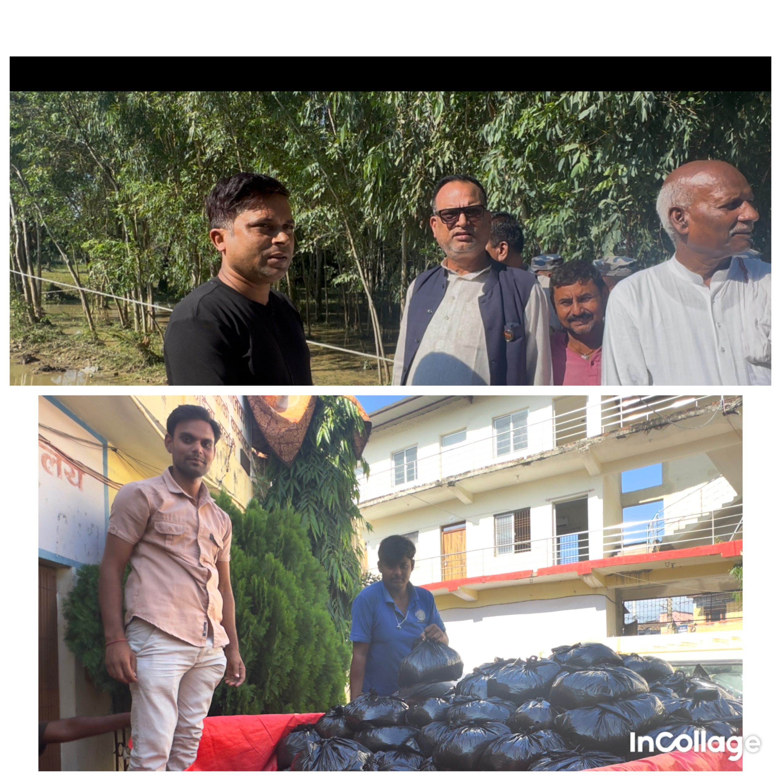 बाढीबाट प्रभावित परिवारहरूलाई राहत वितरण